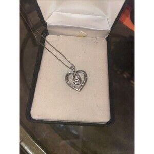 Kay Jewelers Heart Diamond Sterling Silver Necklace
